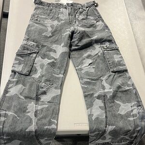 Jaded London Gray Camouflage Cargo Pants